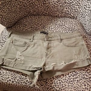 Light khaki colored express shorts